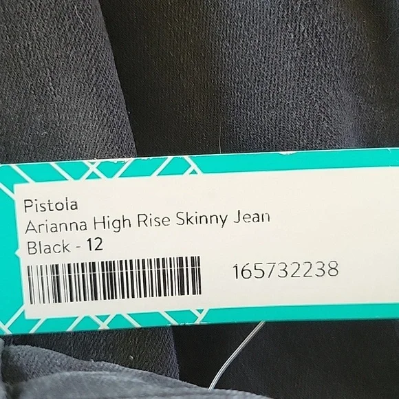 Pistola Midnight Black High Rise Skinny Stretch Jeans Indie Grunge NWT Sz 31 - Picture 9 of 9